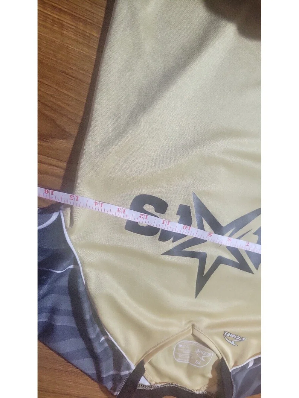 Score Stars Youth Small Yellow and Gray Sports Jersey